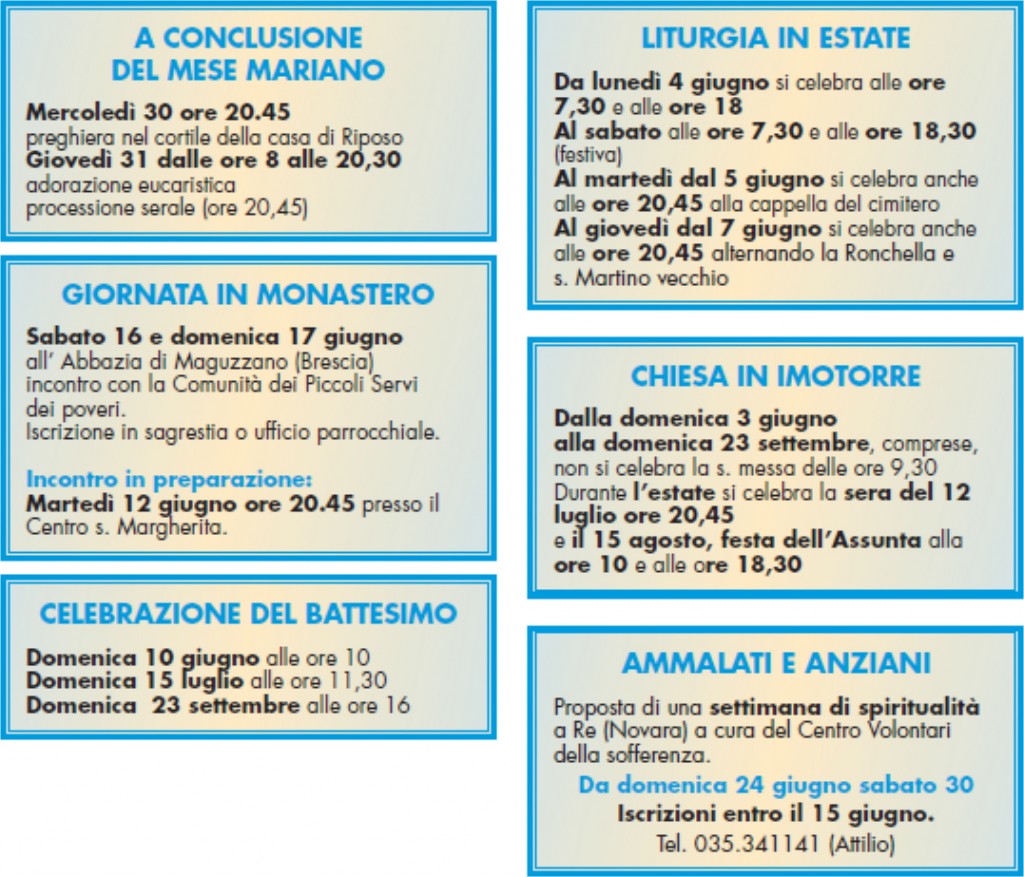 appuntamenti maggio 2018